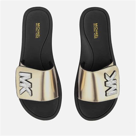 michael kors slippers alexis slide|Michael Kors slides.